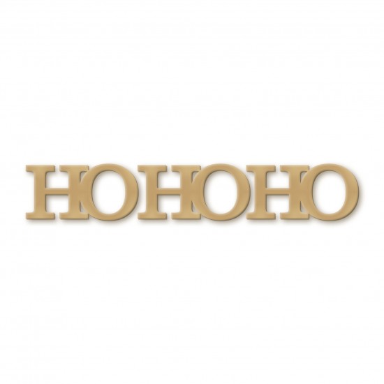 Produto artesanal recortado a laser em formato de HO HO HO | MDF